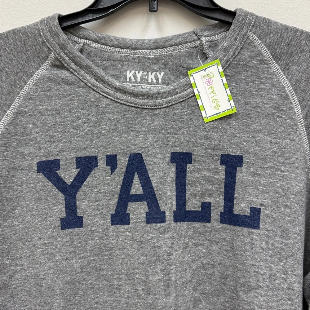 NWT Ky For Ky Y’all Sweatshirt Gray Blue Womens Sz XL! - Picture 2 of 5
